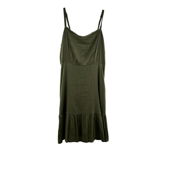 Old Navy Women's Sleeveless Ruffle Hem Shift Dress Green Size Medium - Picture 1 of 8